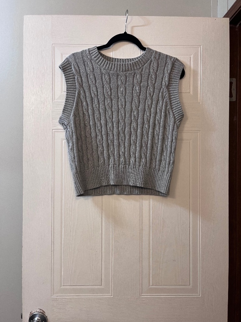Forever 21 Cable Knit Gray Tank Top